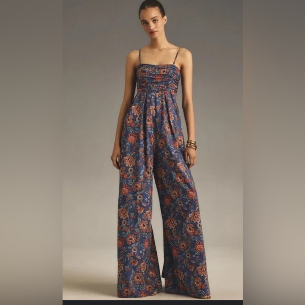 Hutch Floral The Mabel Jumpsuit - Blue and Red